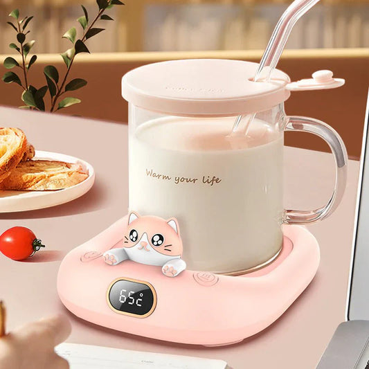 Cute Pet Mug Warmer – Constant Temperature Heating Pad for Home & Office