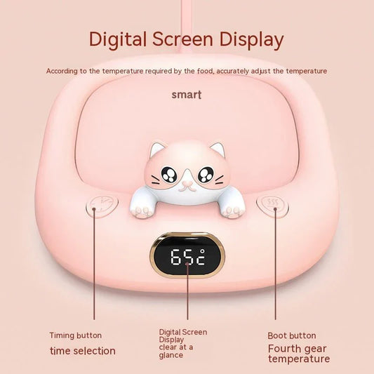 Cute Pet Mug Warmer – Constant Temperature Heating Pad for Home & Office