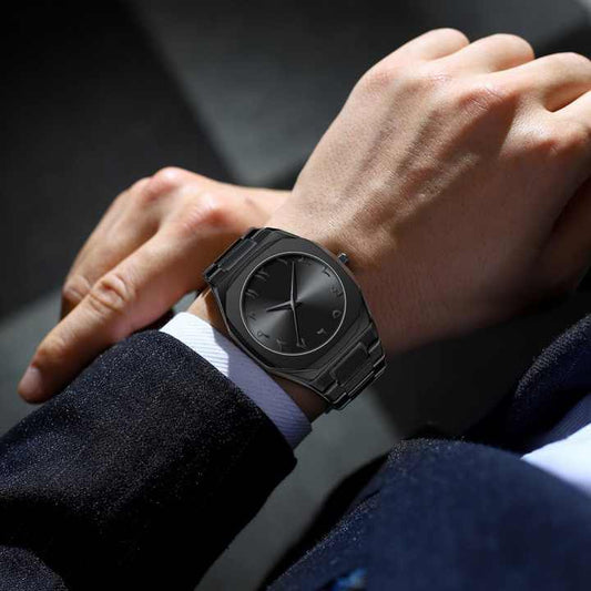 Stainless Steel Arabic Numeral Watch – Classic & Elegant